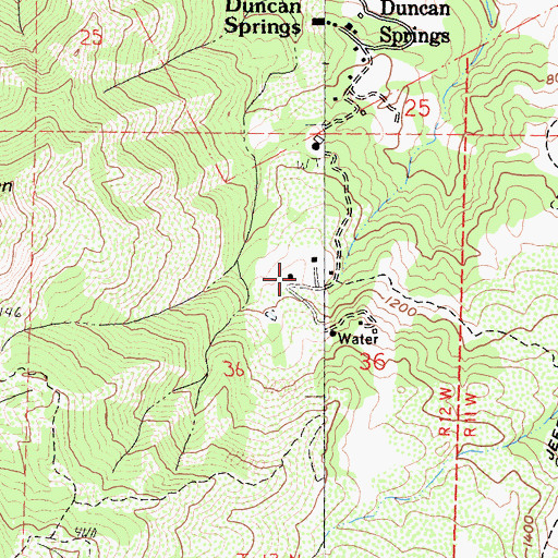 Topographic Map of Pershaver Ranch, CA