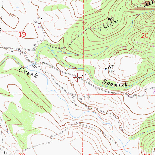 Topographic Map of Pierce Ranch, CA