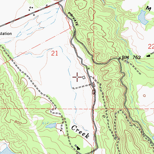 Topographic Map of Rancho Del Sanel, CA