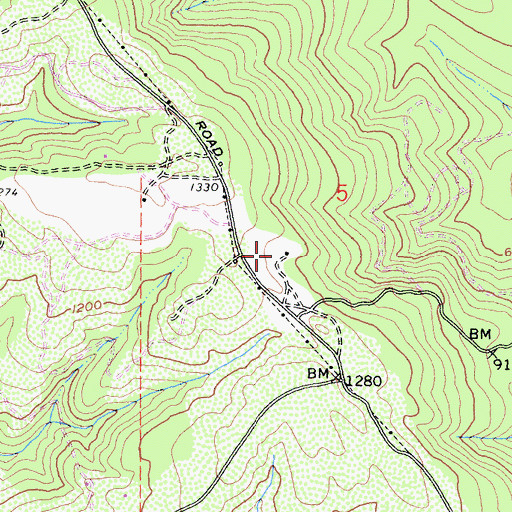 Topographic Map of Reimert Ranch, CA