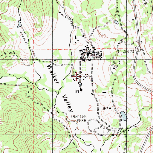 Topographic Map of Ridgewood Ranch, CA