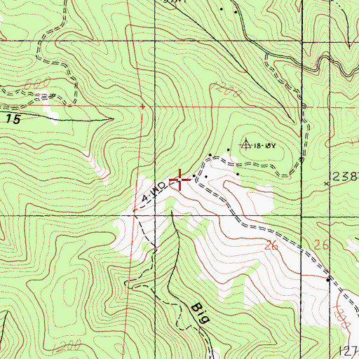 Topographic Map of Royale Redwoods Ranch, CA