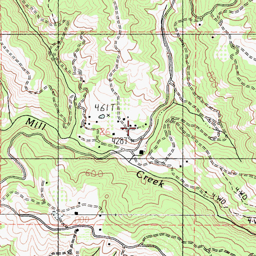 Topographic Map of Scott Ranch, CA