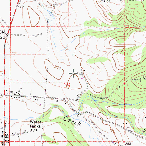 Topographic Map of Staramella Ranch, CA