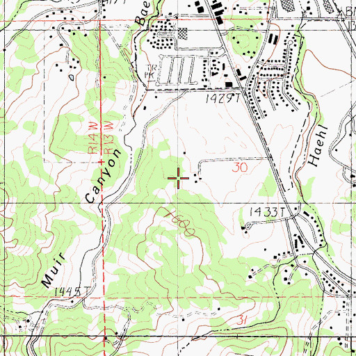 Topographic Map of Sunnybrook Ranch, CA
