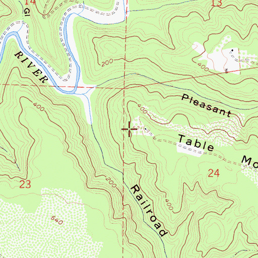 Topographic Map of Table Mountain Ranch, CA