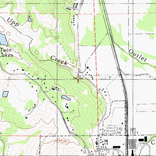 Topographic Map of Upp, CA