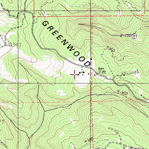 Topographic Map of Valenti Ranch, CA