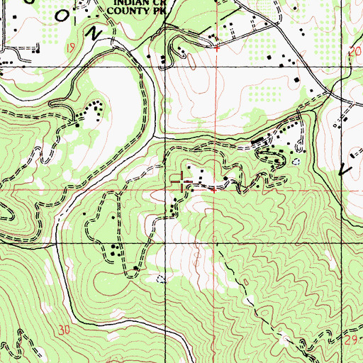 Topographic Map of Van Zandts Resort, CA