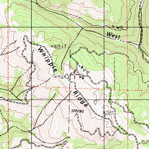 Topographic Map of Whipple Ranch, CA
