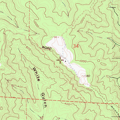 Topographic Map of Williams Ranch, CA