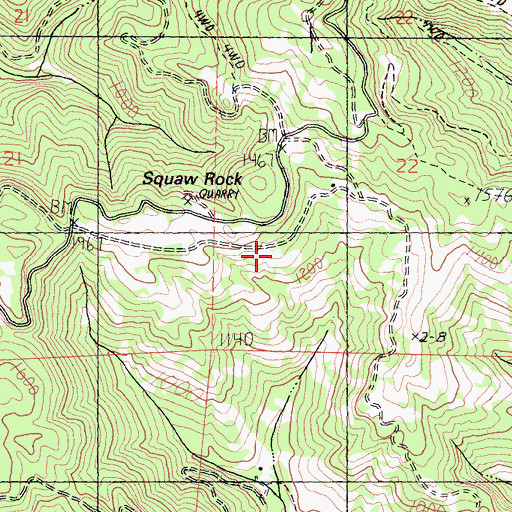 Topographic Map of Y Ranch (historical), CA