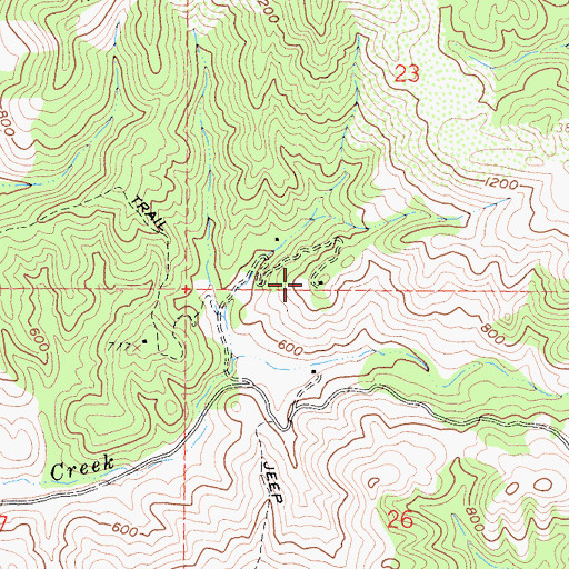Topographic Map of Hansen Ranch, CA