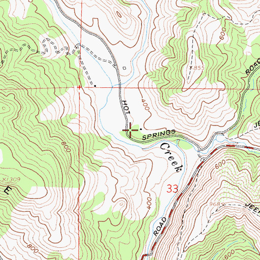 Topographic Map of Ledford Ranch, CA
