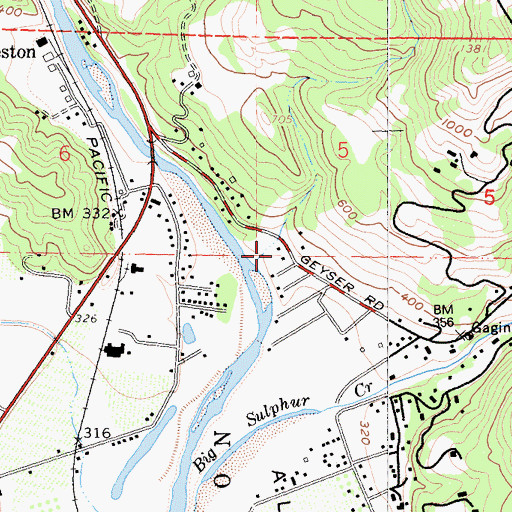 Topographic Map of Oleander Farm, CA