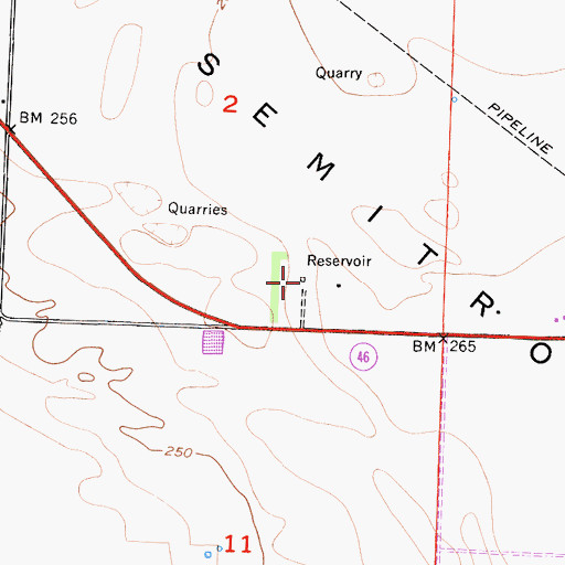 Topographic Map of Myer Ranch, CA