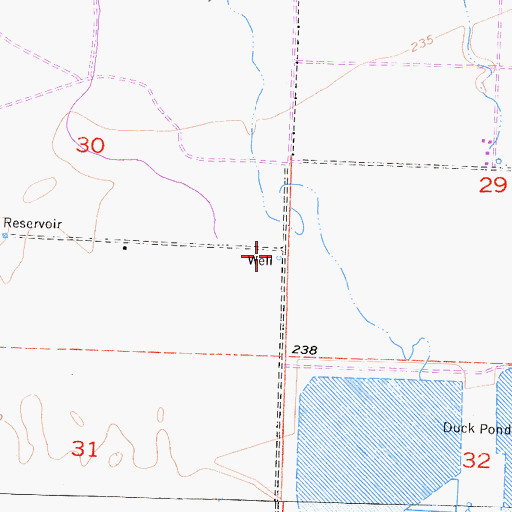 Topographic Map of Sage Brush Well, CA