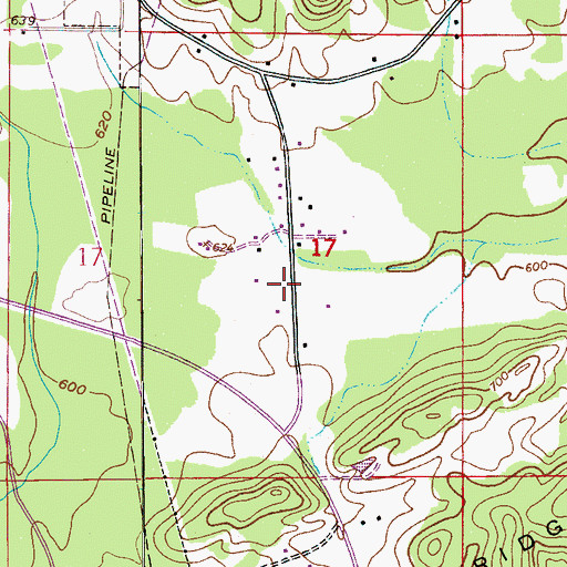 Topographic Map of Grace Church, AL