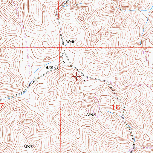 Topographic Map of Warm Ranch, CA