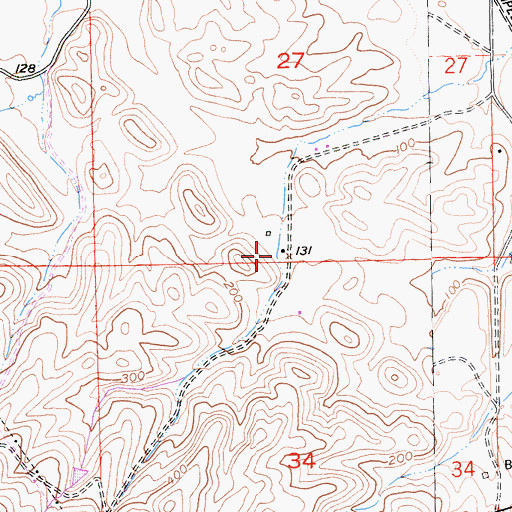 Topographic Map of Johnson Ranch, CA
