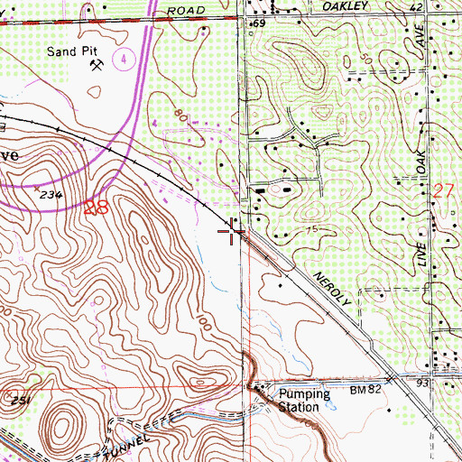 Topographic Map of Neroly, CA