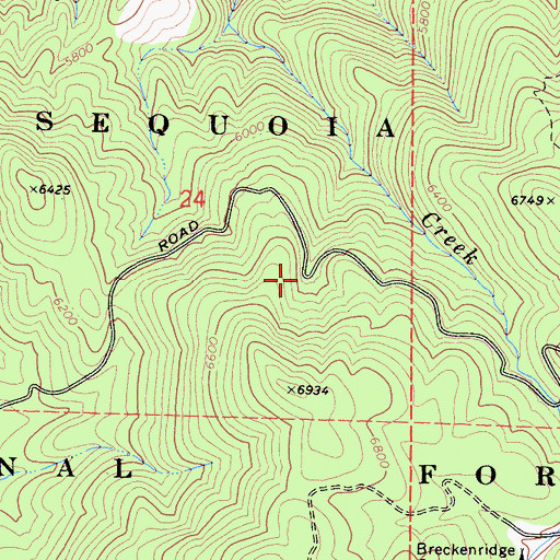 Topographic Map of Barrel Spring, CA