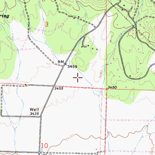Topographic Map of Tungsten Chief Mill (historical), CA