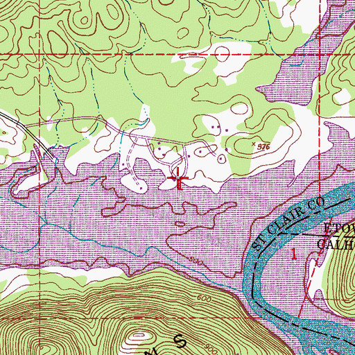 Topographic Map of Greensport Marina, AL