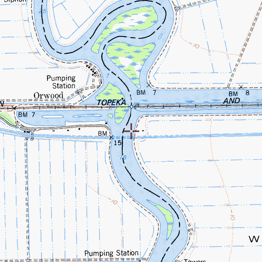 Topographic Map of Woodward Ranch, CA