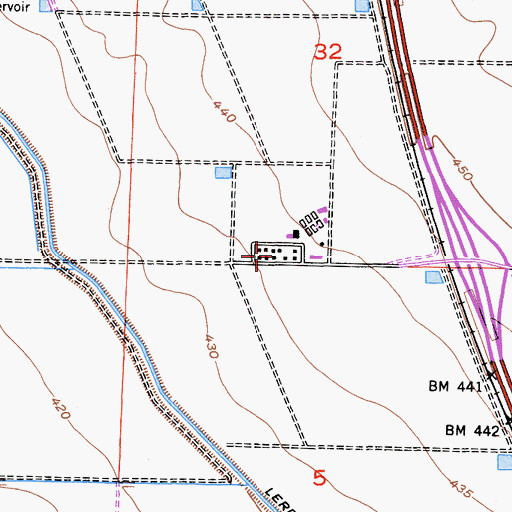 Topographic Map of Kimberlina Ranch, CA