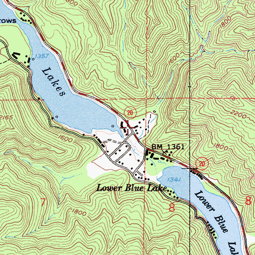 Topographic Map of Camp Inis, CA
