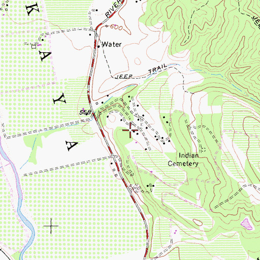 Topographic Map of Ukiah Rancheria, CA