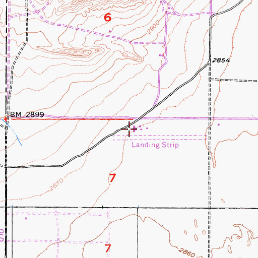 Topographic Map of Hansen Airport, CA