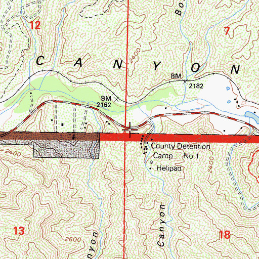 Topographic Map of Camp 11 Heliport, CA