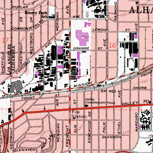 Topographic Map of Santa Fe International Corp Heliport, CA