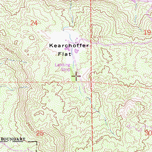 Topographic Map of On the Rocks Airport, CA