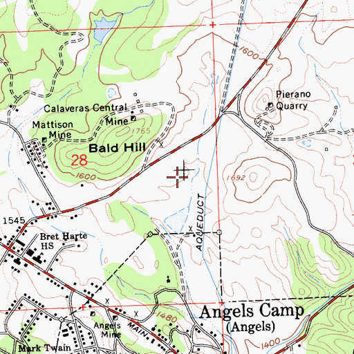 Topographic Map of Mother Lode Service Center Heliport, CA