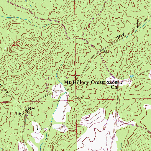 Topographic Map of Lighthouse Church, AL