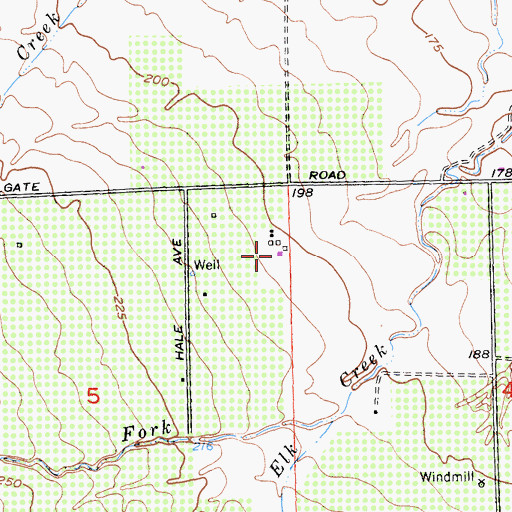 Topographic Map of Mc Cabe Ranch Airport, CA