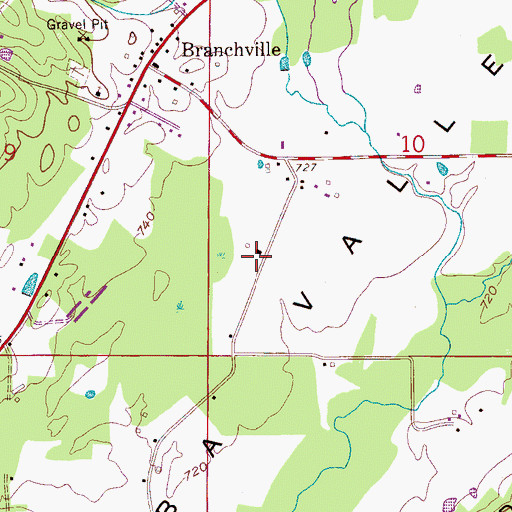 Topographic Map of New Life Church, AL