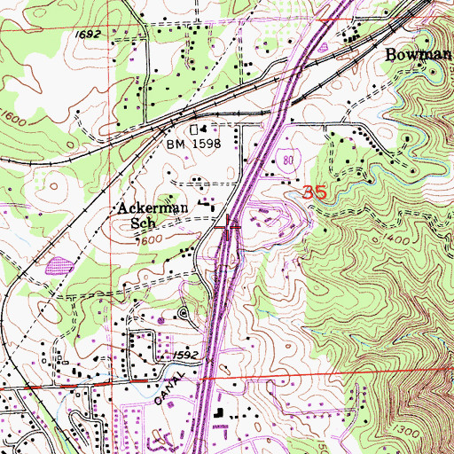 Topographic Map of Auburn CDF Heliport, CA