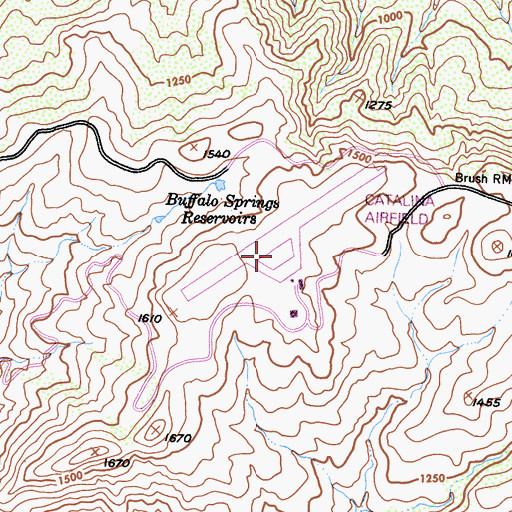 Topographic Map of Catalina Airport, CA