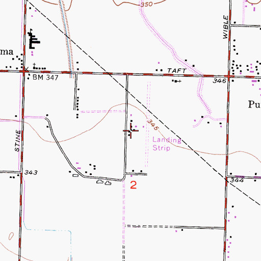 Topographic Map of Costerisan Farms Airport (historical), CA