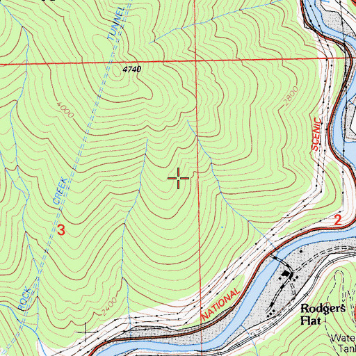 Topographic Map of Rodgers Flat Heliport, CA