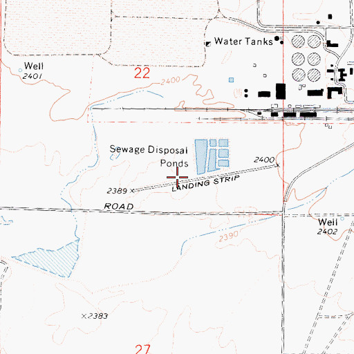 Topographic Map of Borax Airport, CA