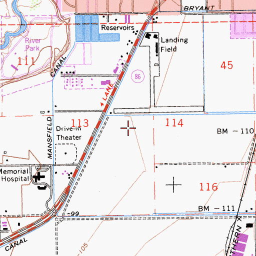 Topographic Map of O'Connell Brothers Airport (historical), CA