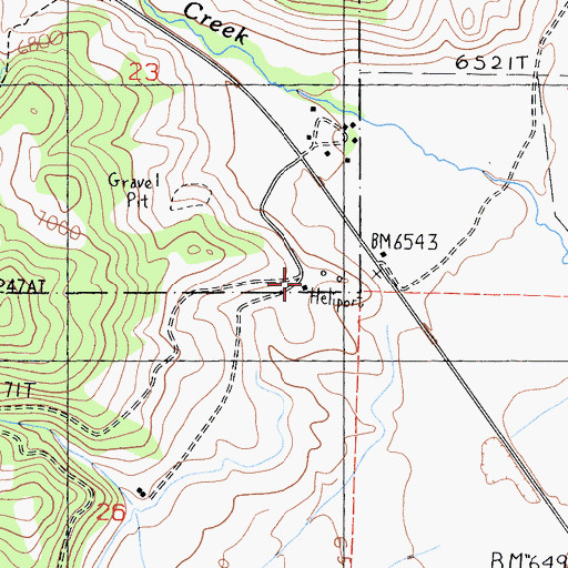 Topographic Map of United States Forest Service Heliport, CA