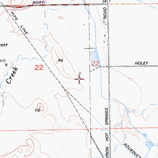 Topographic Map of Byron Airport, CA