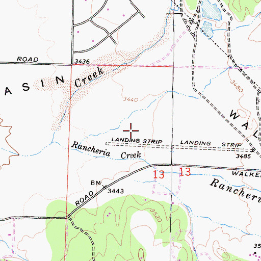 Topographic Map of Flying S Ranch Airport, CA