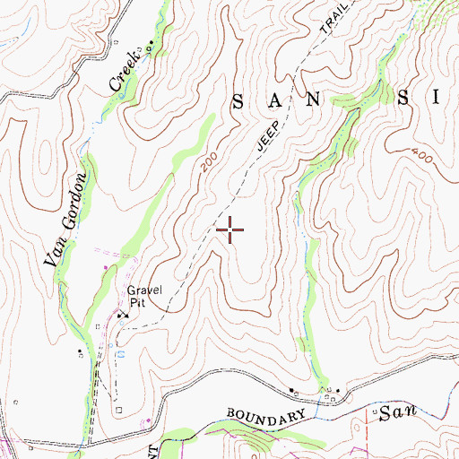 Topographic Map of Rancho San Simeon Airport, CA
